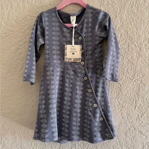 Kate Quinn Charcoal Patterned Kids Dress